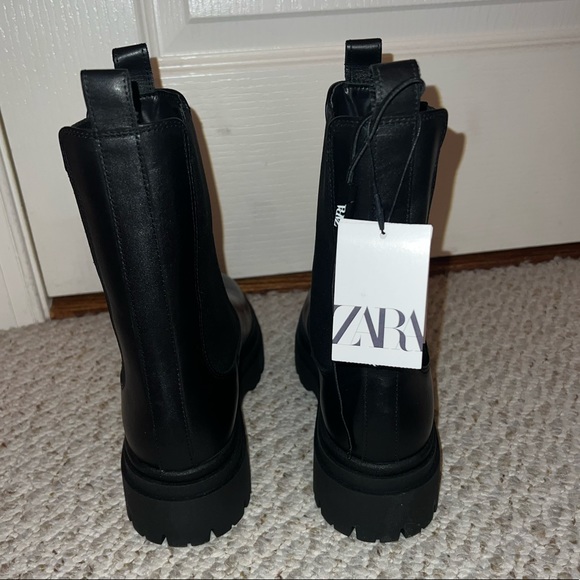 Zara Leather Ankle Boot - Picture 3 of 7